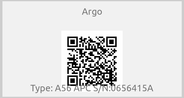 Argo-Type: A56 APC S/N:0656415A