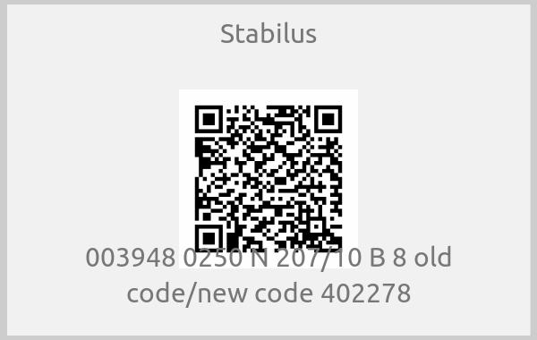 Stabilus-003948 0250 N 207/10 B 8 old code/new code 402278