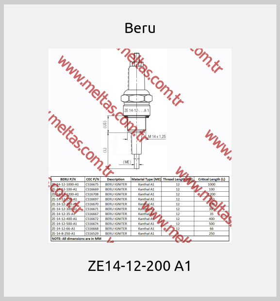 Beru - ZE14-12-200 A1