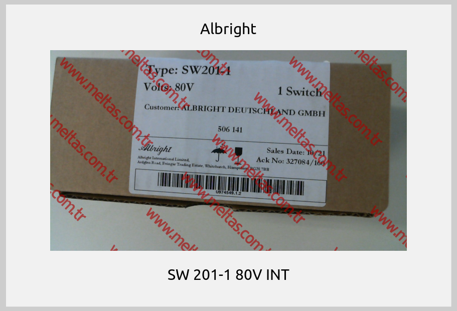 Albright - SW 201-1 80V INT