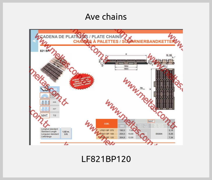Ave chains - LF821BP120