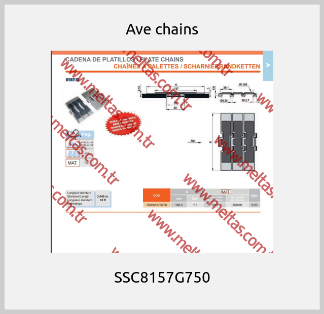 Ave chains - SSC8157G750