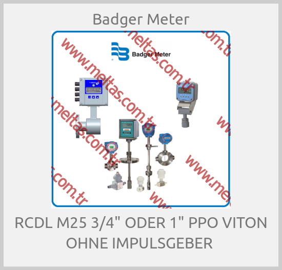 Badger Meter - RCDL M25 3/4" ODER 1" PPO VITON OHNE IMPULSGEBER 