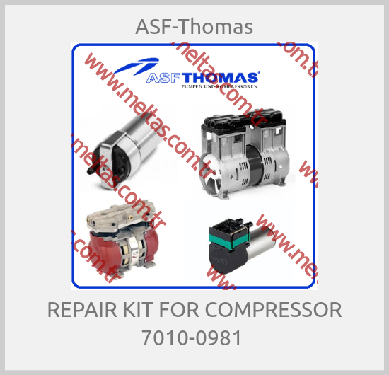 ASF-Thomas - REPAIR KIT FOR COMPRESSOR 7010-0981 