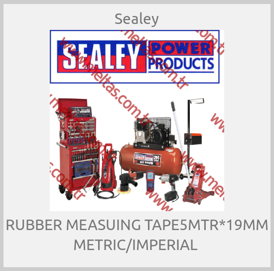 Sealey - RUBBER MEASUING TAPE5MTR*19MM METRIC/IMPERIAL 