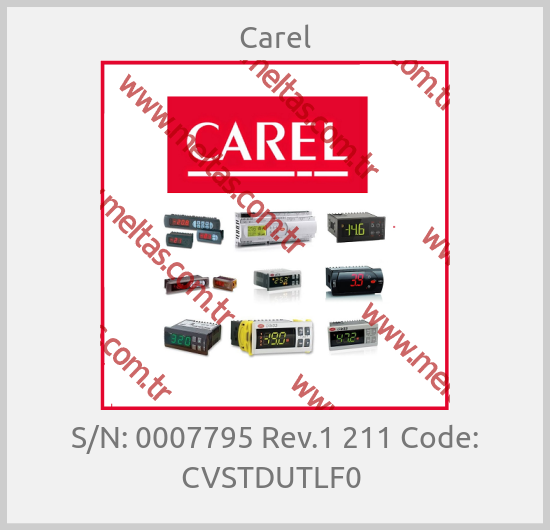 Carel-S/N: 0007795 Rev.1 211 Code: CVSTDUTLF0 
