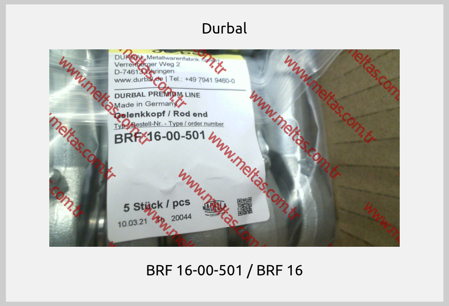 Durbal-BRF 16-00-501 / BRF 16