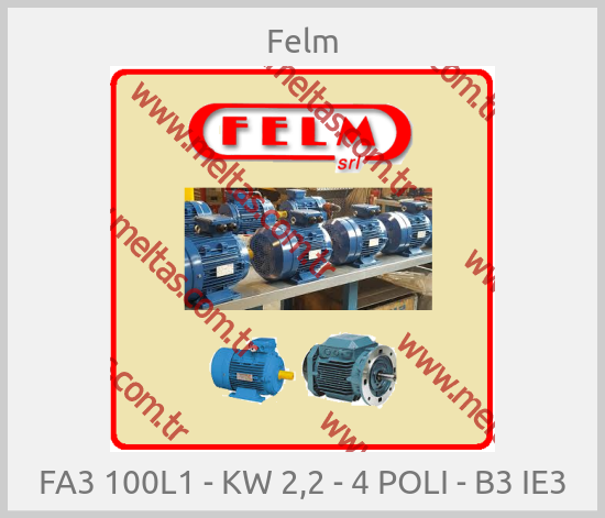 Felm-FA3 100L1 - KW 2,2 - 4 POLI - B3 IE3