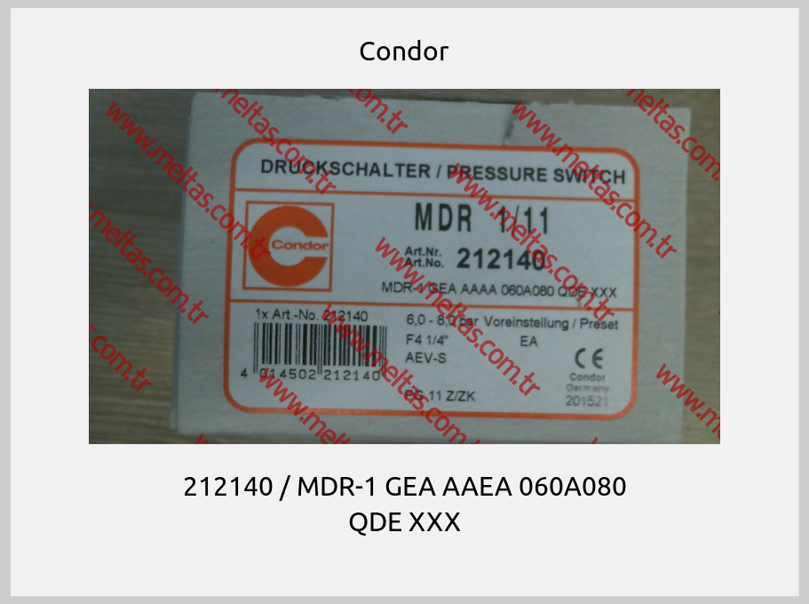 Condor - 212140 / MDR-1 GEA AAEA 060A080 QDE XXX