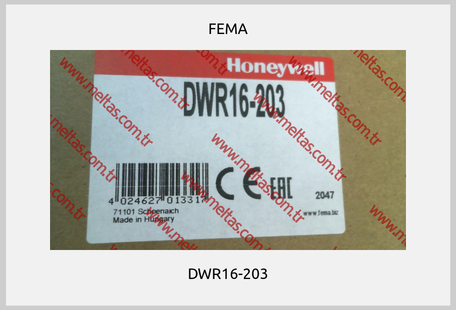 FEMA - DWR16-203