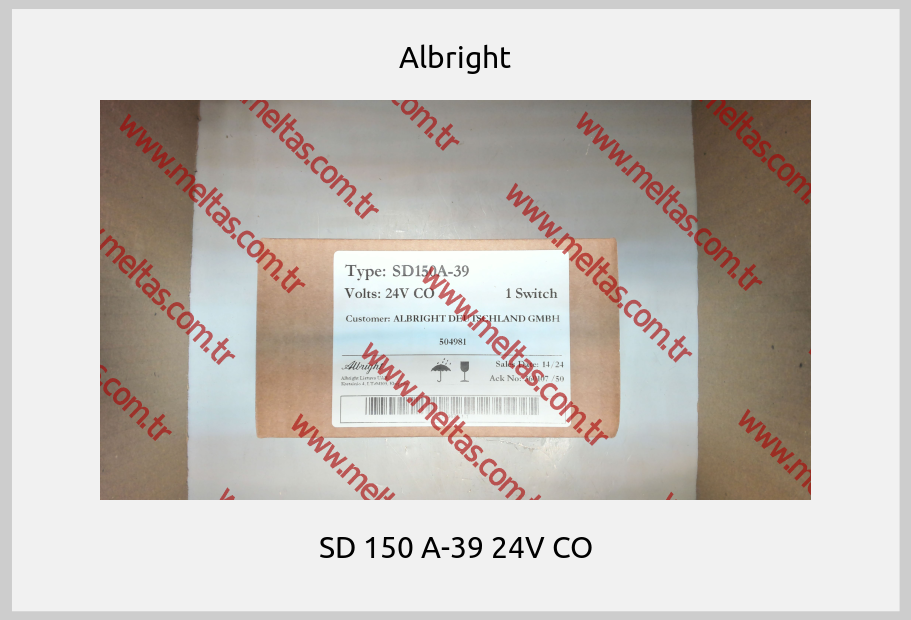 Albright - SD 150 A-39 24V CO