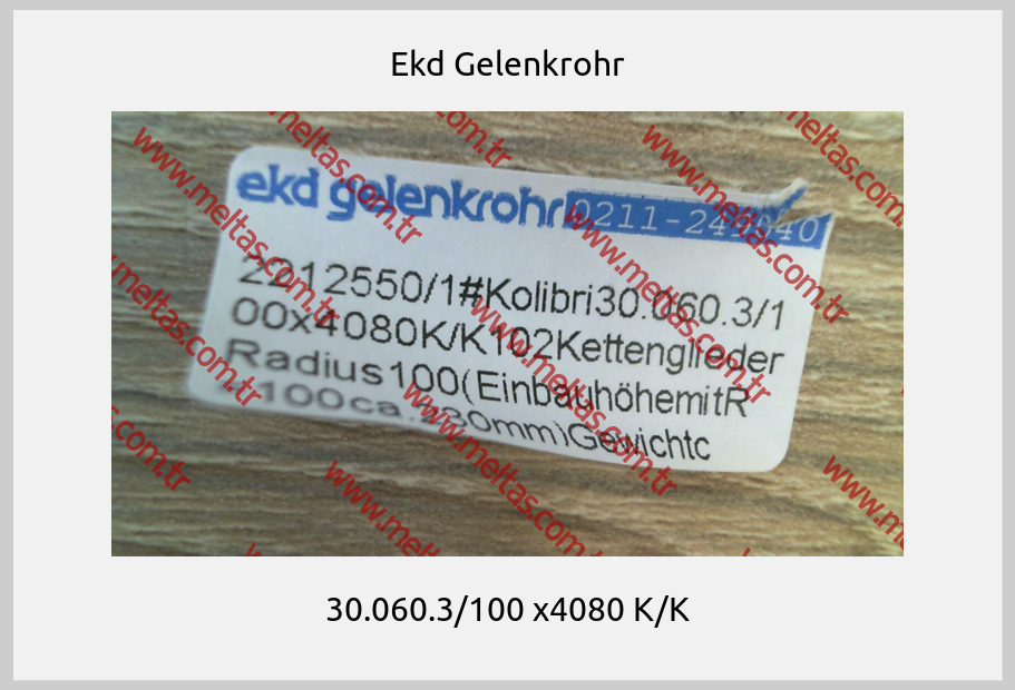 Ekd Gelenkrohr-30.060.3/100 x4080 K/K
