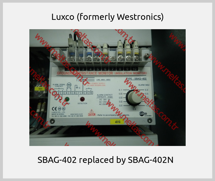 Luxco (formerly Westronics) -  SBAG-402 replaced by SBAG-402N  