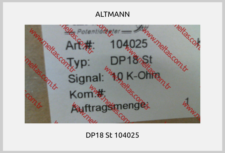 ALTMANN - DP18 St 104025