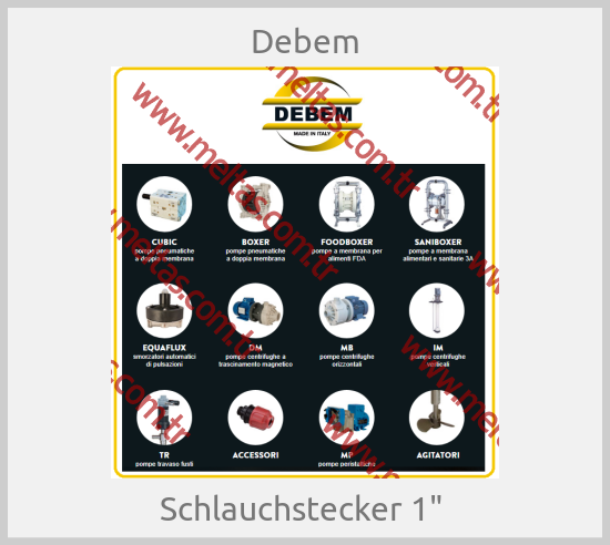 Debem - Schlauchstecker 1" 