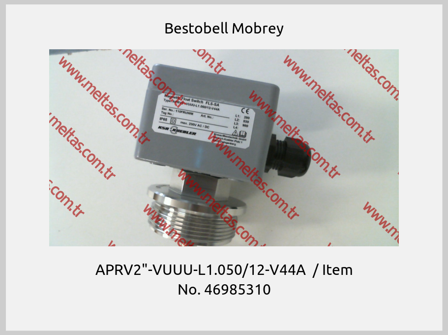 Bestobell Mobrey - APRV2"-VUUU-L1.050/12-V44A  / Item No. 46985310