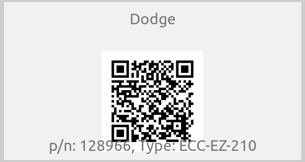 Dodge-p/n: 128966, Type: ECC-EZ-210
