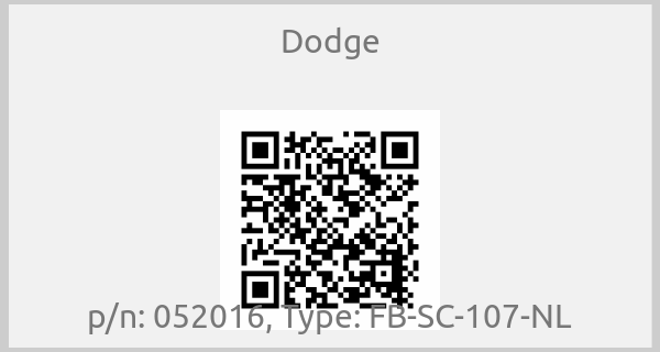 Dodge - p/n: 052016, Type: FB-SC-107-NL