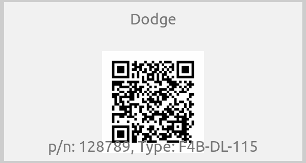 Dodge - p/n: 128789, Type: F4B-DL-115