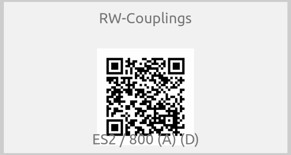 RW-Couplings - ES2 / 800 (A) (D)
