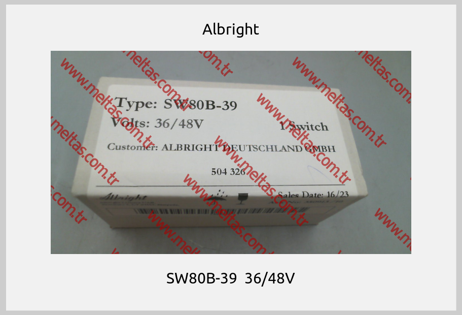 Albright - SW80B-39  36/48V
