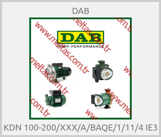 DAB - KDN 100-200/XXX/A/BAQE/1/11/4 IE3