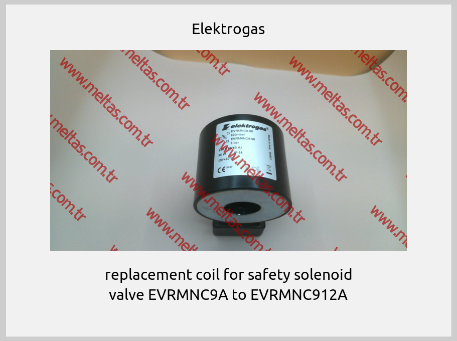 Elektrogas - replacement coil for safety solenoid valve EVRMNC9A to EVRMNC912A