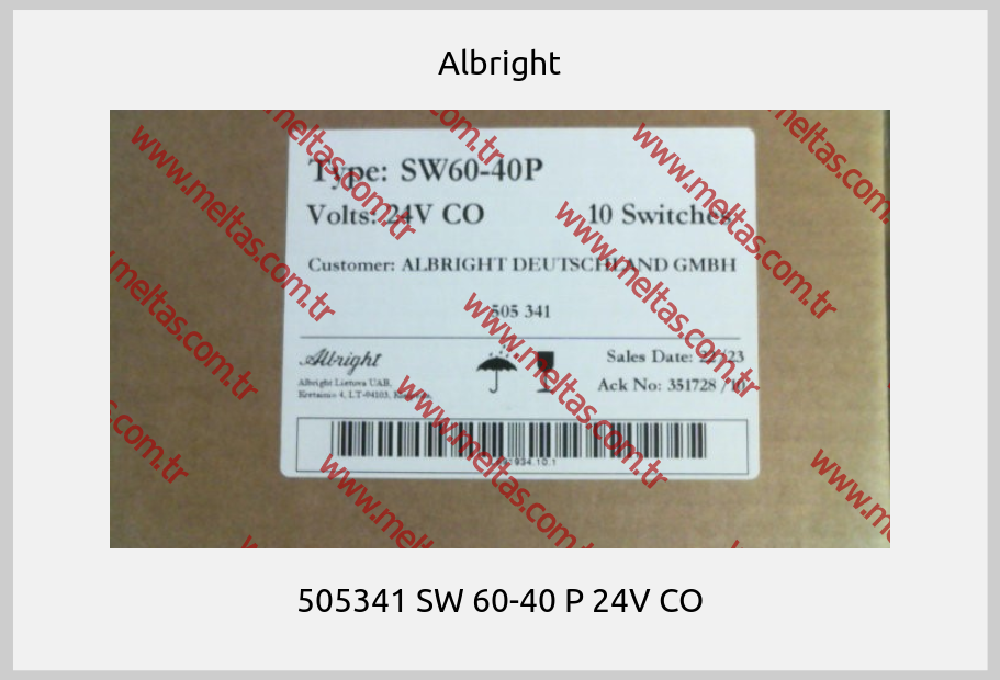 Albright - 505341 SW 60-40 P 24V CO