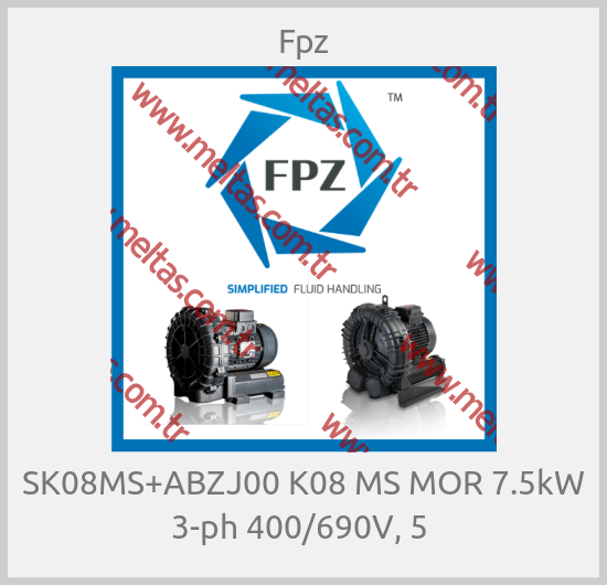 Fpz - SK08MS+ABZJ00 K08 MS MOR 7.5kW 3-ph 400/690V, 5 