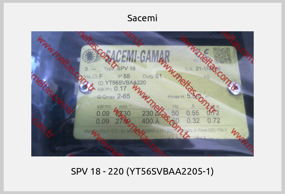 Sacemi - SPV 18 - 220 (YT56SVBAA2205-1)