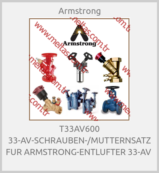 Armstrong - T33AV600 33-AV-SCHRAUBEN-/MUTTERNSATZ FUR ARMSTRONG-ENTLUFTER 33-AV 