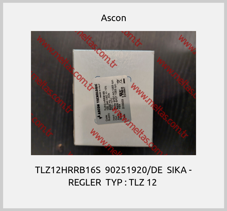 Ascon - TLZ12HRRB16S  90251920/DE  SIKA - REGLER  TYP : TLZ 12 