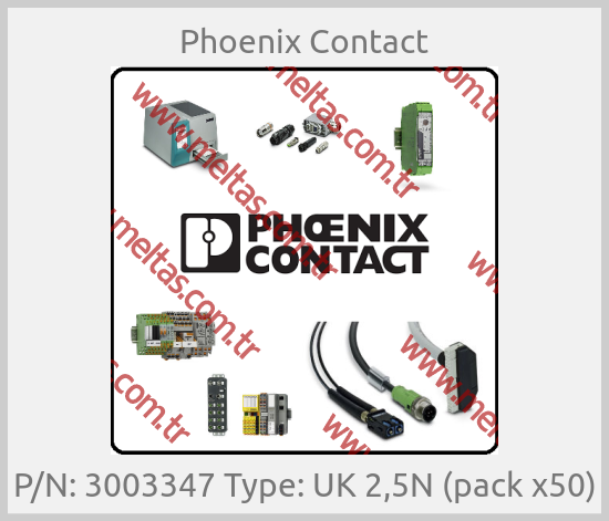 Phoenix Contact - P/N: 3003347 Type: UK 2,5N (pack x50)