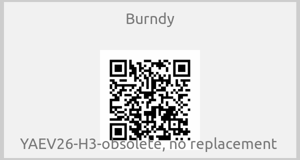 Burndy - YAEV26-H3-obsolete, no replacement 