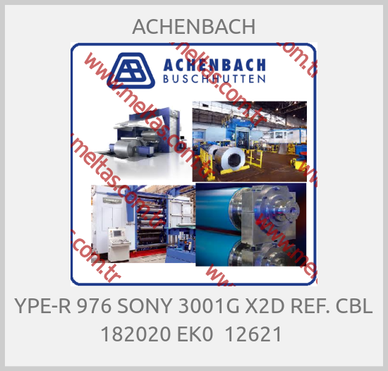 ACHENBACH-YPE-R 976 SONY 3001G X2D REF. CBL 182020 EK0  12621 