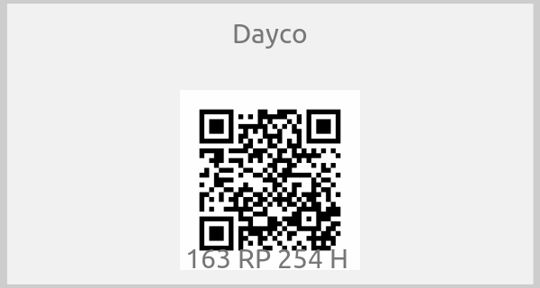 Dayco - 163 RP 254 H 