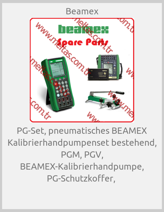Beamex - PG-Set, pneumatisches BEAMEX Kalibrierhandpumpenset bestehend, PGM, PGV, BEAMEX-Kalibrierhandpumpe, PG-Schutzkoffer, 
