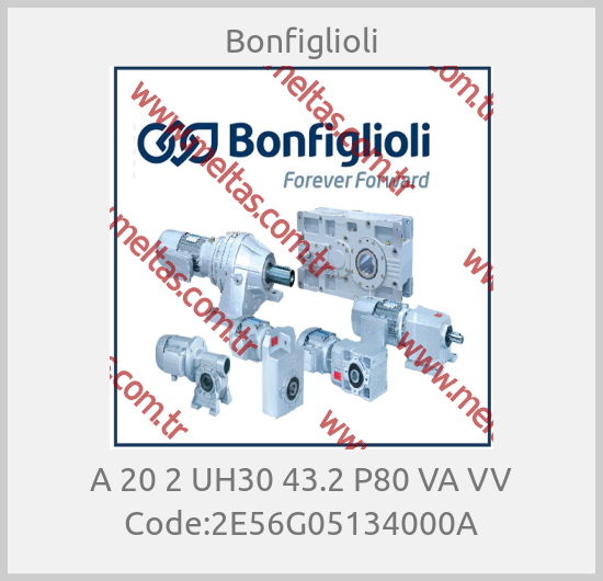 Bonfiglioli-A 20 2 UH30 43.2 P80 VA VV Code:2E56G05134000A