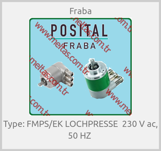 Fraba-Type: FMPS/EK LOCHPRESSE  230 V ac, 50 HZ 