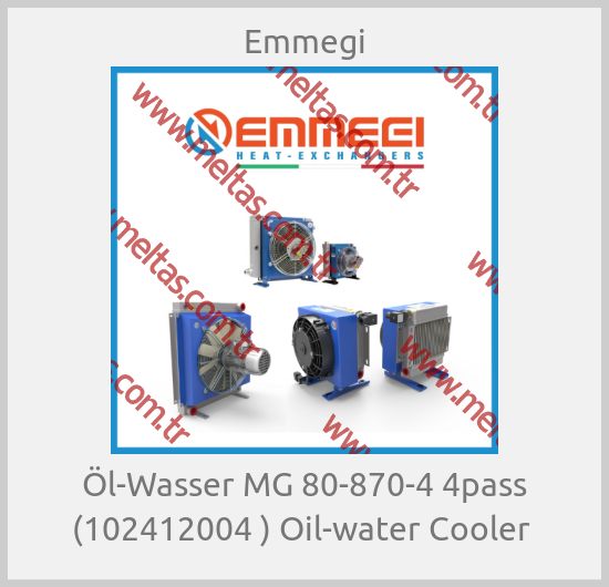 Emmegi - Öl-Wasser MG 80-870-4 4pass (102412004 ) Oil-water Cooler 