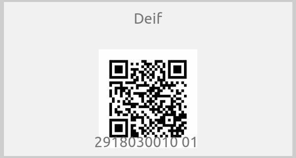 Deif - 2918030010 01 