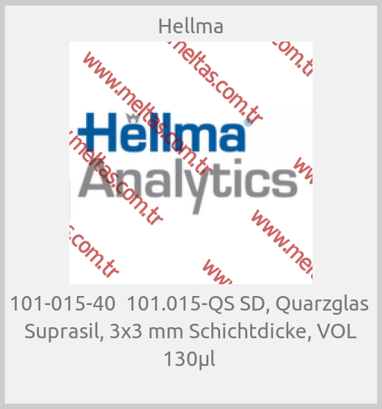 Hellma - 101-015-40  101.015-QS SD, Quarzglas  Suprasil, 3x3 mm Schichtdicke, VOL 130μl 