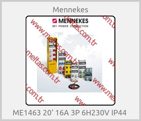 Mennekes - ME1463 20' 16A 3P 6H230V IP44 