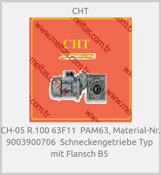 CHT-CH-05 R.100 63F11  PAM63, Material-Nr. 9003900706  Schneckengetriebe Typ  mit Flansch B5 