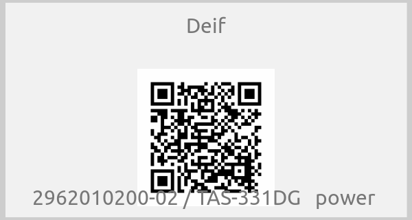 Deif - 2962010200-02 / TAS-331DG   power 