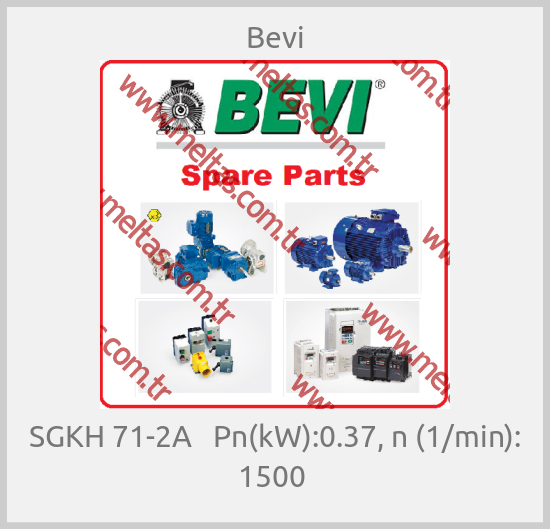 Bevi-SGKH 71-2A   Pn(kW):0.37, n (1/min): 1500 