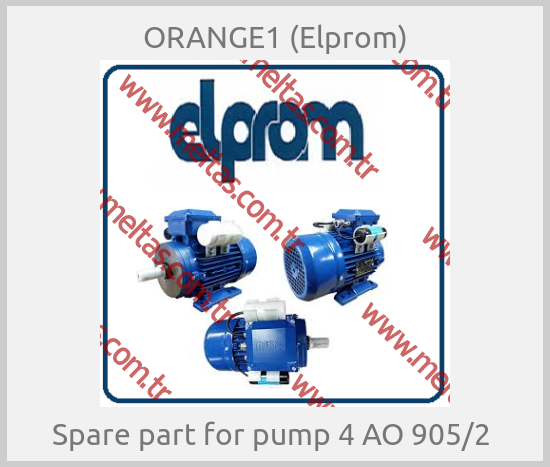 ORANGE1 (Elprom) - Spare part for pump 4 AO 905/2 