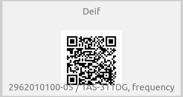 Deif-2962010100-05 / TAS-311DG, frequency