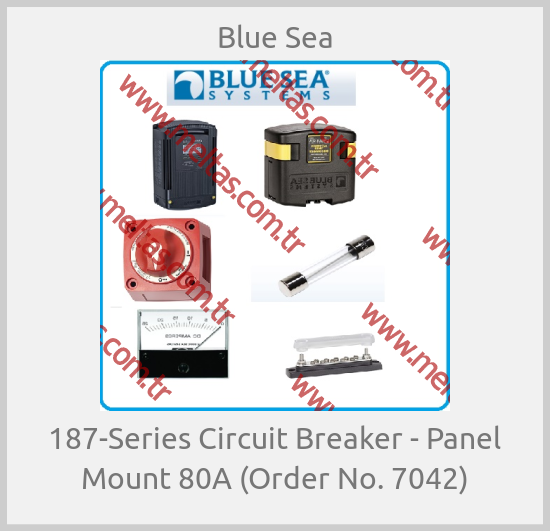 Blue Sea-187-Series Circuit Breaker - Panel Mount 80A (Order No. 7042)