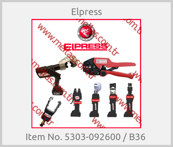 Elpress - Item No. 5303-092600 / B36 